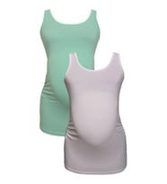 LuvmaBelly MYRA1009_1005 Hamile atlet seti (Beyaz-Mint)