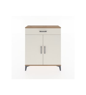 Arges Şifonyer Tek Raflı Tek Çekmeceli 2 Kapaklı 88x30x106 Çam-Aytaşı