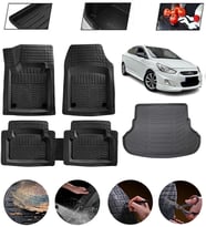 Hyundai Accent Blue 2011-2018 Uyumlu Paspas Araca Özel Bagaj Havuzu MBS Siyah