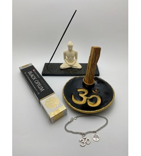 Aum Buda Meditasyon Siyah Tütsülük Seti