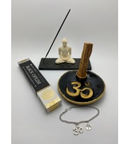 Aum Buda Meditasyon Siyah Tütsülük Seti