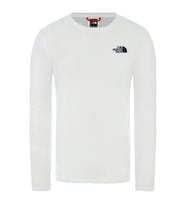 The North Face M L/S RED BOX TEE - EU Erkek T-Shirt NF0A493LFN41 (Beyaz)
