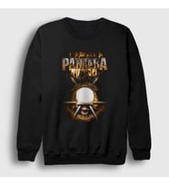 Presmono Unisex Siyah Skull Pantera Sweatshirt 169021tt