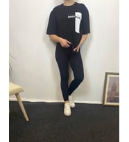 Kadın Bisiklet Yaka W.Brooklyn Baskılı Tişort  SPR21YK21 (Siyah)