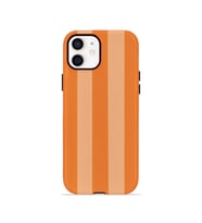 iPhone 12 Vorian Çift Katmanlı MagSafe Kılıf Orange Cream Stripe