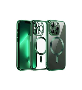 İphone 12 Kılıf Kross Magneticsafe Kapak - Koyu Yeşil