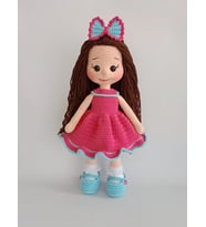 Macenta Fatoş Bebek Amigurumi Organik Oyuncak