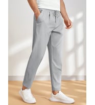 Erkek Pantolon Beli Lastikli Jogger Pantolon Cepli Fit Pantolon ERKEK-JOGGER (Gri)