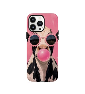iPhone 13 Pro Vorian Çift Katmanlı MagSafe Kılıf Bubblegum Cow