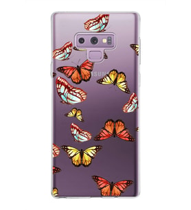 PrintiFy Samsung Galaxy Note 9 ile Uyumlu 1mm Slim Fit Water Color 2 Baskılı Şeffaf  Kılıf