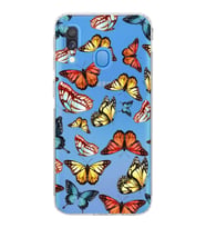 PrintiFy Samsung Galaxy A40 ile Uyumlu Water Color 2  Kamera Korumalı Şeffaf  Kılıf