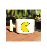 Pac-man Baskılı Beyaz T Kulp Kupa Bardak