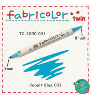 Zig Fabricolor Twin Çift Uçlu Kumaş Boyama Kalemi COBALT BLUE 