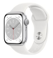 Apple Watch Series 8 GPS 41mm Gümüş Rengi Alüminyum Kasa ve Spor Kordon Akıllı S (Beyaz)
