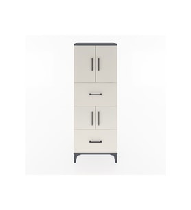 Hyperion Dolap 3 Raflı 2 Çekmeceli 4 Kapaklı 60x44x163 Antrasit-Aytaşı