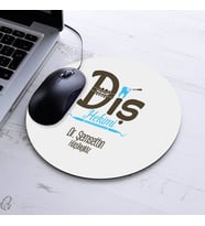 İsimli Diş Hekimi Temalı Yuvarlak Mousepad