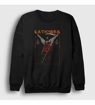 Presmono Unisex Siyah Angel Batushka Sweatshirt 389901tt