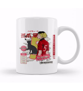 Kozume Kenma Haikyuu Square Kupa Bardak Porselen