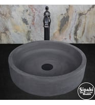 Antrasit Bazalt Silindir Lavabo