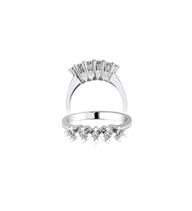 14k Beyaz Altın Sırataş Yüzük