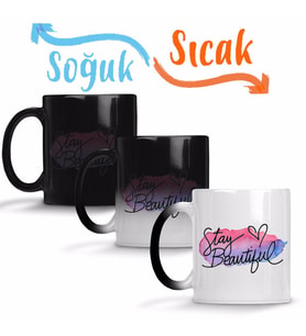 Stay Beautiful Sihirli Kupa Bardak Porselen