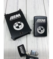 BMW M Performance Benzinli Zippo Çakmak Siyah Ahşap Kutulu