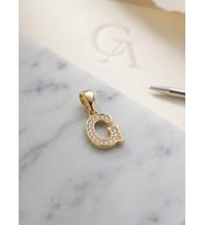 Xupıng Zirkon Taşlı G Harf Kolye Ucu 1 cm