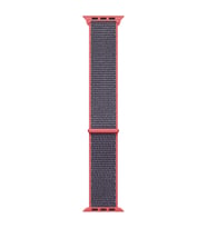 Microsonic Apple Watch SE 2022 44mm Hasırlı Kordon Woven Sport Loop Koyu Pembe