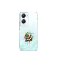 Vivo Y18 ile uyumlu Splash arı tasarımlı şeffaf silikon kılıf