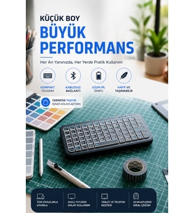 Şarjlı Kablosuz Mini RGB Klavye Uzun Pil Ömürlü