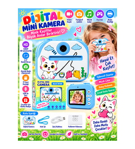Çocuk Dijital Mini Kamera 1080P Hd 2.0” Ekran Fotoğraf Video Oyun Müzik USB