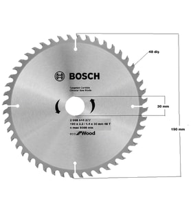 BOSCH DAİRE TESTERE 190 mm 48 diş 30 mm