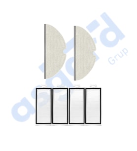 ROBOROCK Q7 , Q7+ , Q7 MAX , Q7 MAX+  Uyumlu 4 Filtre 2 Mop PKT-iasgf0000513