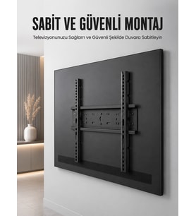 Profesyonel Sabit TV Askı Aparatı Ultra Dayanıklı Çelik Duvar Montaj Braketi 50-95 İnç