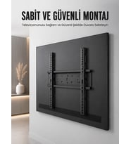 Profesyonel Sabit TV Askı Aparatı Ultra Dayanıklı Çelik Duvar Montaj Braketi 50-95 İnç