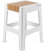 Tabanlı Ev Ofis Taburesi - 120 Kg Taşıma Kapasiteli Kaymaz Banyo Taburesi - Çocuk Taburesi - 35x45x40 cm (Büyük Turuncu)