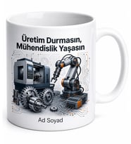 Makine Dergileri CNC Tezgahları Otomasyon Sistemleri Robotik Üretim Kupa Bardak Hediye