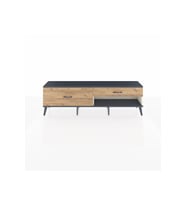 Arges TV Ünitesi 2 Çekmeceli  176x30x51 Aytaşı-Antrasit/Çam