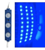 Mavi Modül Mercekli 3 Ledli Kablolu Parmak Led 12 v 5 adet