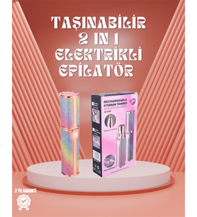 Paslanmaz Çelik Bıçaklı USB Epilatör – Kaş, Üst Dudak ve Çene Tüy Temizleyici