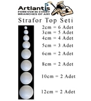Strofor Köpük Top 2cm 3cm 4cm 5cm 6cm 8cm 10cm 12cm 26 Adet Yuvarlak Strafor Top Küre Okul Deney Köpük Toplar (Beyaz)