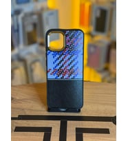 Samsung A03 Uyumlu Piksel Desenli ve Deri Detaylı Premium Stil Kılıf (Siyah)