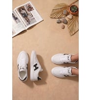 Elit ASQLA1457 Kadın Klasik Sneaker Beyaz - Siyah