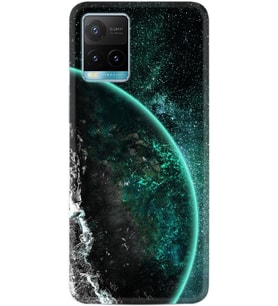 Vivo Y33s Kılıf Resimli Desenli Silikon Platinium Series Green World 1856