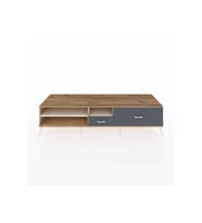Kronos TV Ünitesi 2 Raflı 2 Çekmeceli  220x59x51 Çam-Aytaşı/Antrasit