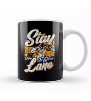 Cute & Funny Stay In Your Lane Horseriding Racing Kupa Bardak Porselen