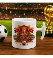 BK Gift Kuzey Mekadonya Taraftar Temalı Dünya Futbol Kupası Tasarımlı Hammer Kupa Bardak-4