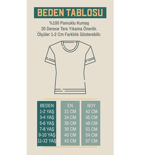 Basic Baskısız Unisex Çocuk Tişört (1-12 Yaş)