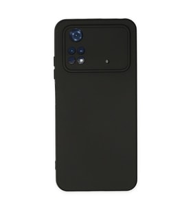 Xiaomi Poco M4 Pro 4g Kılıf Nano İçi Kadife Silikon - Siyah