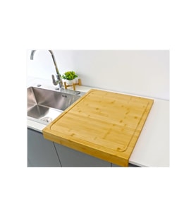 Bambu Kenarlı Kesme Tahtasi 35x46cm.tezgah Üstü Kenarlı Aksesuar, Hamur Açma Tahtası